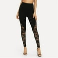 thumbnail image 6 of Women Goth Flare Pants Hollow Out Lace High Waist Bell Bottom Trousers Sexy Bandage Streetwear Pants, 6 of 8