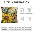 thumbnail image 5 of Nawypu  Home Sweet Home Bee Sunflower Throw Pillow Covers,Love Lives Here Spring Summer Stripes Cushion Case for Sofa Couch, 5 of 5