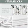 thumbnail image 4 of White Flower Curtains 27Inches Wide 36 Inches Length 2 Panels Beautiful White Floral Rod Pocket Window Curtain Plant Printed Curtains for Kitchen Bathroom, 4 of 6