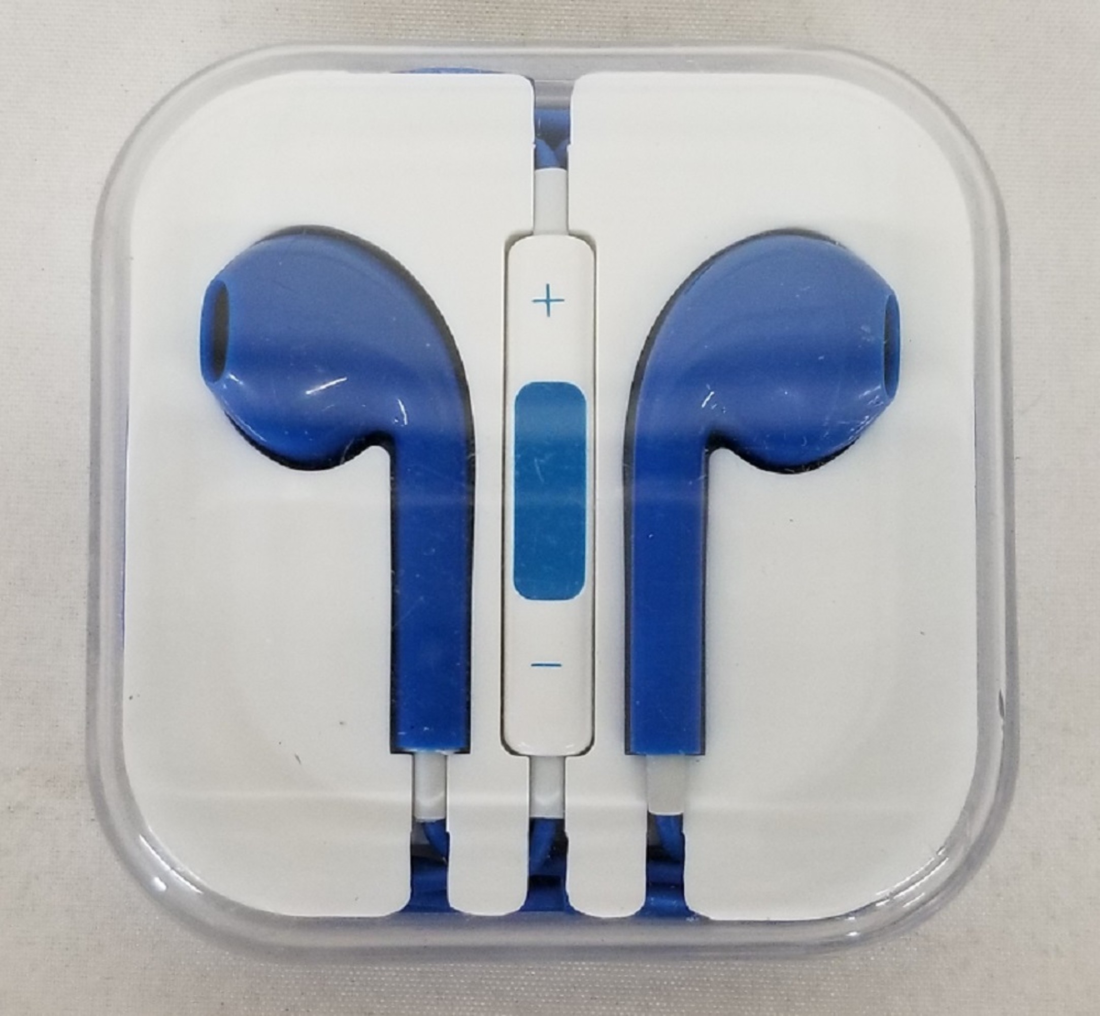 Earphones Wired 3.5mm Jack (Blue) Headset Earbuds Handsfree With Mic for iPhone and Android