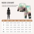 thumbnail image 5 of Uemuo Tropical Summer Palm Pattern Womens Pajama Sets,PJ Set for Women,Pajamas for Women Logo,Long Sleeve Pajama Set for Women,Soft Long Sleeve Top With Pants-Large, 5 of 9
