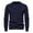 Navy, variant on Men Crewneck Sweater Casual Cable Knit Long Sleeve Fisherman Pullover Blouse Winter 2023 Lightweight Slim Fit Basic Work Knitwear