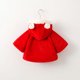 thumbnail image 4 of Abrigo De Invierno Para Niños Pequeños Chaquetas De Abrigo Para Niñas Color Sólido Felpa Flores Lindas Orejas De Conejo Sudadera Con Capucha Abrigo Grueso Capa Roja Odeerbi LM103-3781, 4 of 6