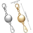 thumbnail image 2 of 12 Pieces Locking Magnetic Jewelry Clasp Round Necklace Clasp Closures Bracelet Extender for Jewelry Making - Gold+Silver, 2 of 7