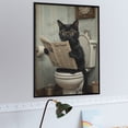thumbnail image 4 of 1000 Piece Jigsaw Puzzle 20" x 30" Finished Size Black Cat Reading Newspaper On The Toilet 1000 Piece Wooden Puzzle -Challenging Puzzle Perfect for Game Nights, 4 of 8