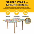 thumbnail image 4 of Easter Table Cloths for 6 Foot Rectangle Tables, Spring Colorful Eggs Flower Leaf Plant Beige Patio Waterproof Elastic Fitted Tablecloths, Washable Rectangular Table Cover for Camping, 4 of 8
