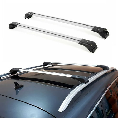 OMAC Roof Rack Cross Bars Set fits Buick Encore 2013 to 2020, 165 Pounds, Silver