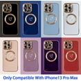 thumbnail image 6 of Magnetic Case for iPhone 13 Pro Max Phone Case for Women, Cute Love Heart Soft Magsafe Case, Raised Full Camera Lens Protection for iPhone 13 Pro Max Phone Case Magsafe (6.7")- Pink, 6 of 13
