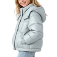 thumbnail image 5 of Atogsazn Childrens Girls Puffer Jacket Kids Casual Full Zip Long Sleeve Coat Thick Warm Winter Outerwear Clothes Green 11-12 Years Fashion, 5 of 5