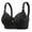 Black, variant on Women Wirefree Solid Bra Embroidered Lace Bra for Women Plus Size Elegant Gathered Side Design with Back Detail 44 Silver