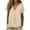 #0077-Beige, variant on Linen Shirts for Women V Neck Button Down Short Sleeve Casual Cotton Blend Loose Fit Blouses Lightweight Breathable Soft Comfortable Fashion Tops for Summer