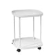 thumbnail image 3 of Luxury Bedside Shelf Double Layer Sofa Side Shelf Rolling Removable Nightstand Storage Shelf for Living Room Dormitory White, 3 of 5