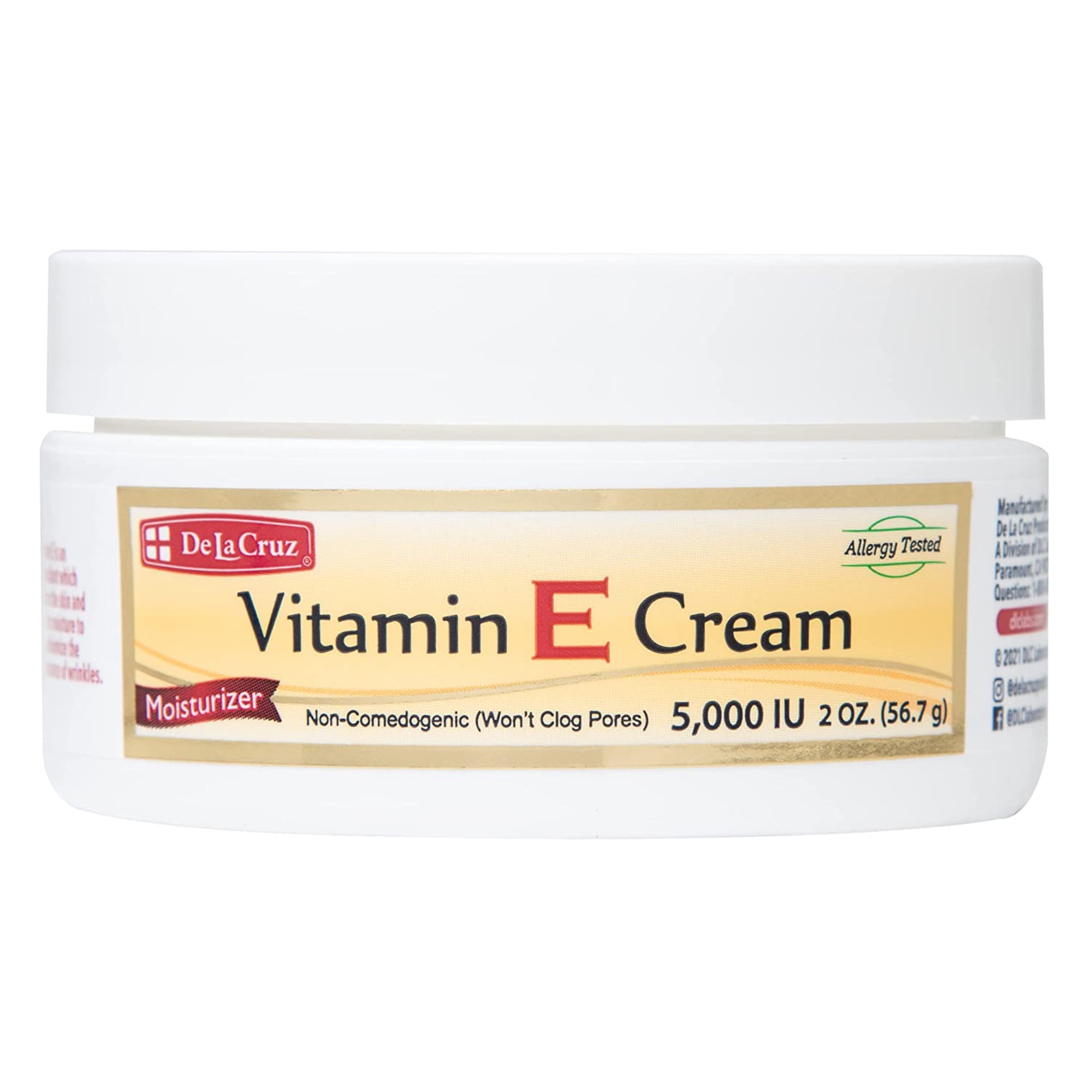 De La Cruz Avocado Oil Enriched Vitamin E Cream, Facial