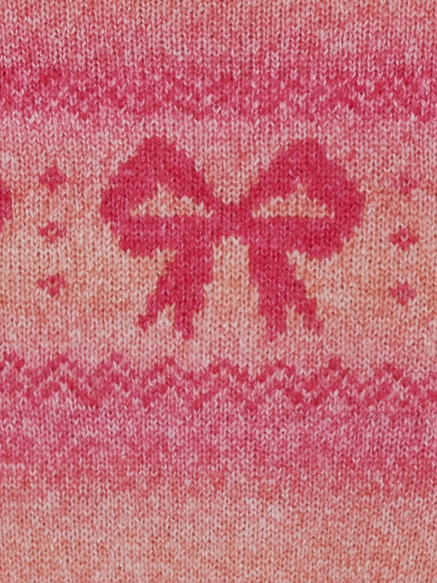 Planet Gold Girls Bow Print Ombre Sweater, Sizes 12M-18