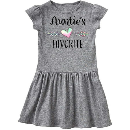

Inktastic Aunties Favorite- Heart Grandchild Gift Toddler Girl Dress