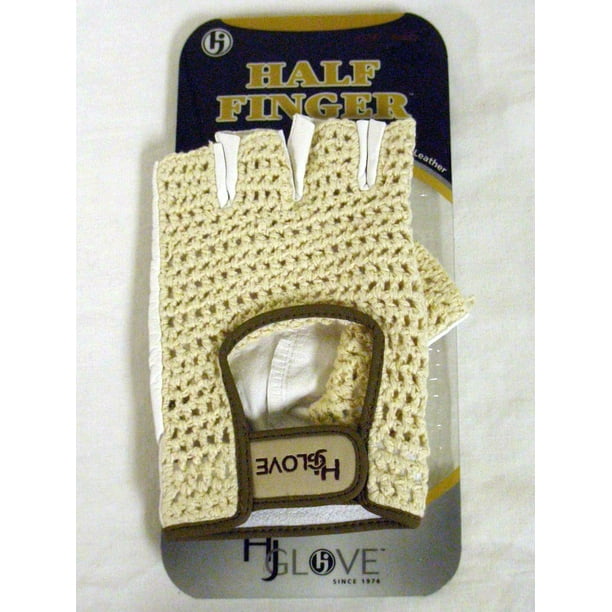 HJ Half Finger Golf Glove Ladies Medium Large