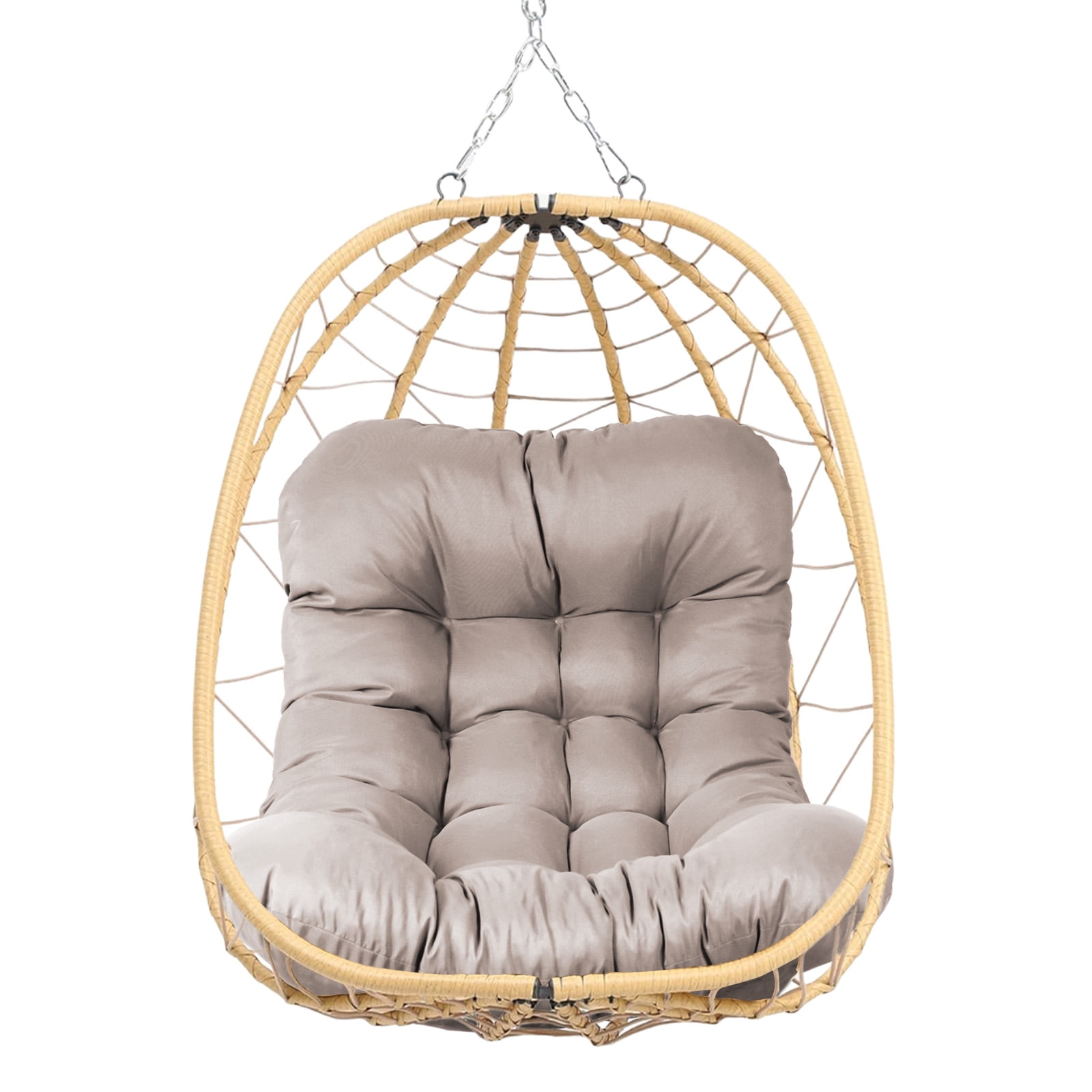Geemuslly Egg Chair Cushion Replacement, 7.8 inchThickened Outdoor Hanging Chair Seat Pad , Waterproof Swing Basket Chair Cushion for Patio or Garden (Only Cushion)