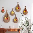 thumbnail image 5 of Wall Mounted Fruit Basket, Hand-Woven Vegetable Storage Organizer with Teardrop Mesh Design for Kitchen Wall Hanging and Home Decor, 5 of 6
