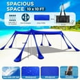 thumbnail image 5 of Beach Tent 10'x10', Camping Sun Shelter UPF50+ with 8 Sandbags, Sand Shovels, Ground Pegs & Stability Poles, Easy Setup 6-8 Person Outdoor Shade Beach Canopy for Camping Trips Fishing Backyard Picnic, 5 of 12