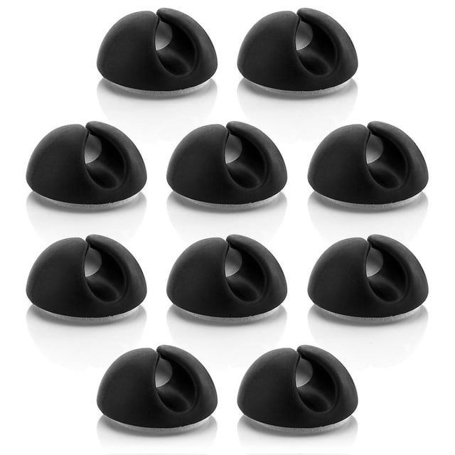 10pcs Cable Clamps Cable Holder Cable Management For Cables Up To 8mm Cable Management Black