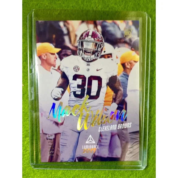 MACK WILSON ROOKIE CARD Baker Mayfield's LB BROWNS 2019 Luminance GOLD #/275 SP