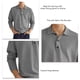thumbnail image 5 of Top informal para hombre, cuello vuelto, botón frontal, manga larga, transpirable, Top de ajuste informal para hombre para otoño, 5 of 6