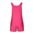 thumbnail image 4 of Gubotare Girls Romper Shorts Summer Girl's Casual Sleeveless Summer Rompers Wide Leg Jumpsuits Size 9-10T (Hot Pink,9-10 Years), 4 of 5