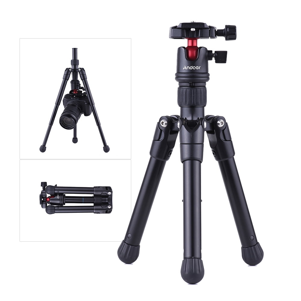 Andoer mini tabletop travel Tripod stand with pelota Head quick release v1w6