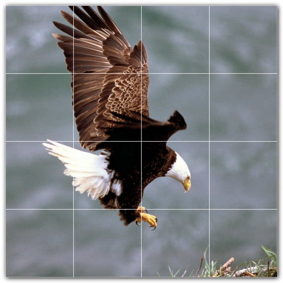 Picture-Tiles.com: Bird Ceramic Tile Wall Mural WAL500214-44M. 24"W x 24"H using (16) 6" x 6" Ceramic Tiles-Satin Finish