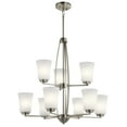 thumbnail image 2 of 44052NI Kichler Lighting Tao - 9 light 2-Tier Chandelier - 27.25 inches tall by 26.5 inches wide-Brushed Nickel Finish    -Traditional Installation, 2 of 2