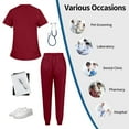 thumbnail image 6 of VIAOLI Women's Scrubs Set - V-Neck Top & Drawstring Jogger Scrub Pant for Nursing Uniforms, 9 colors, 6 of 6