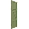 thumbnail image 2 of Ekena Millwork 12"W x 74"H True Fit PVC Center X-Board Farmhouse Fixed Mount Shutters, Moss Green (Per Pair - Hardware Not Included), 2 of 7