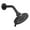 Matte Black, variant on Brondell Nebia High Pressure Shower Head, Yuba NE80, Fixed Showerhead, 5- Setting, Precision Nozzle, Brushed Nickel