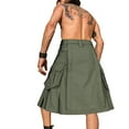 thumbnail image 4 of Men's Kilt Camo Scottish Utility Kilt, 25" Mens Kilt, Irish Highland Hybrid Kilts with Pockets, 4 of 6