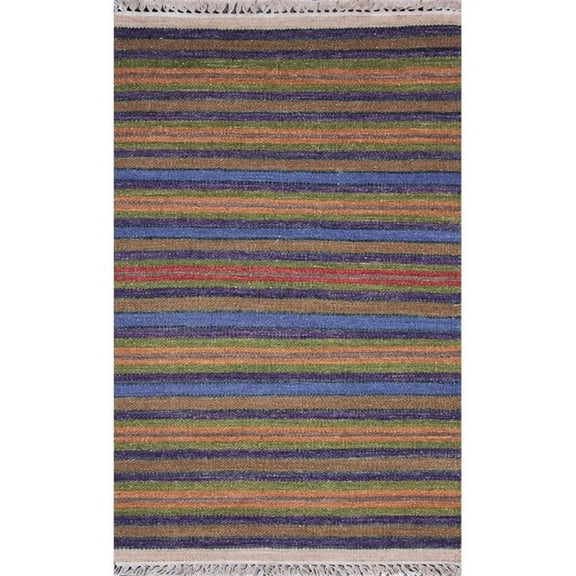 Kilim 05 5X8 Gold Handwoven Wool Area Rug