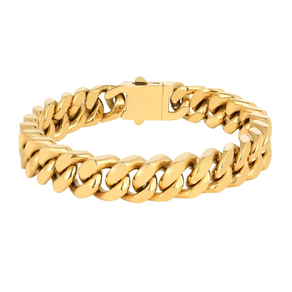 APIPEE 925 Sterling Silver Circle Cuban Link Chain Bracelet for Men 8 Inch