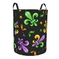 thumbnail image 2 of Fotbe Laundry Hamper With Durable Leather Laundry Basket Mardi Gras Carnival4 Thickened Waterproof Round Collapsible Laundry Hamper, Dirty Clothes Laundry Basket, 2 of 8