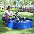 Foldable PVC Dog/Kiddie Pool Outdoor Swimming Bathtub, Durable, Non