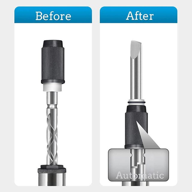 Push Pull Ratchet Screwdriver Adjustment Spiral Ratchet Screwdriver With 5 Replaceable Heads