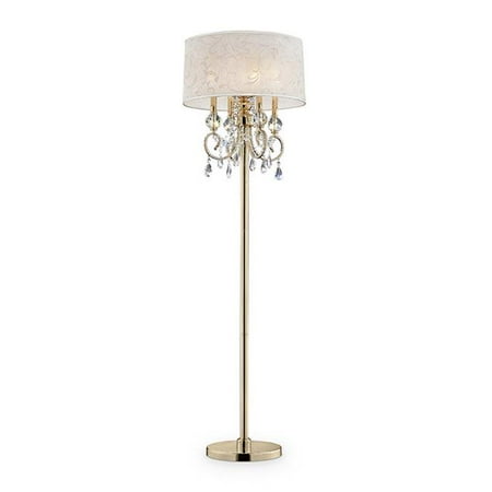 Ore Furniture K 5155f 63 In Aurora Barocco Shade Crystal Gold Floor Lamp Canada Ore Furniture K 5155f 63 In Aurora, Chandelier Floor Lamp With Shade