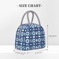 thumbnail image 2 of Disketp Vintage Blue Bolsa Térmica para Almuerzo, Lonchera con Abertura Amplia y Gran Capacidad, Organizador Reutilizable para Mujeres, Hombres y Adultos, 2 of 6