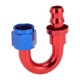 thumbnail image 1 of Conector de manguera de bloqueo por empuje AN8 de 180 grados 1/2" ID aleación de aluminio para línea de combustible de automóvil 1 Pc Rojo Azul, 1 of 1