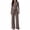 Red #020, variant on Women's Fall Striped Knit 2 Piece Outfit Long Sleeve Button Down Cardigan Top & Wide Leg Pants Set with Drawstring Waist Casual Loungewear for Daily Wear, Work XL