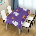 thumbnail image 3 of Yayeee Tablecloths for Rectangular Tables 60 x 120 inch Party Table Cover, Halloween Purple Ghosts, 3 of 6