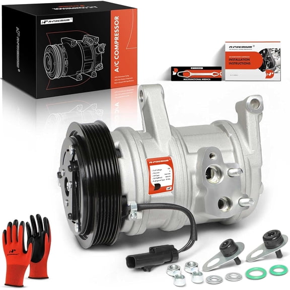 A-Premium Air Conditioner AC Compressor with Clutch Compatible with Dodge Ram 1500 2004-2007, Dakota 2004-2007 & Mitsubishi Raider 2006-2007, 3.7L 4.7L