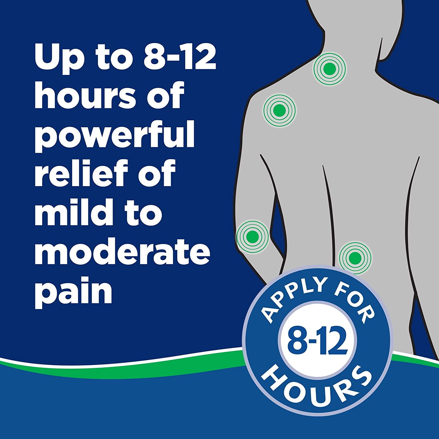Salonpas Large Pain Relieving Patch, 5.67" x 3.62", 6 Patches (Pack of 9)
