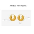 thumbnail image 7 of Zetshion Chunky Hoop Earrings, Gold, for Women, 7 of 7