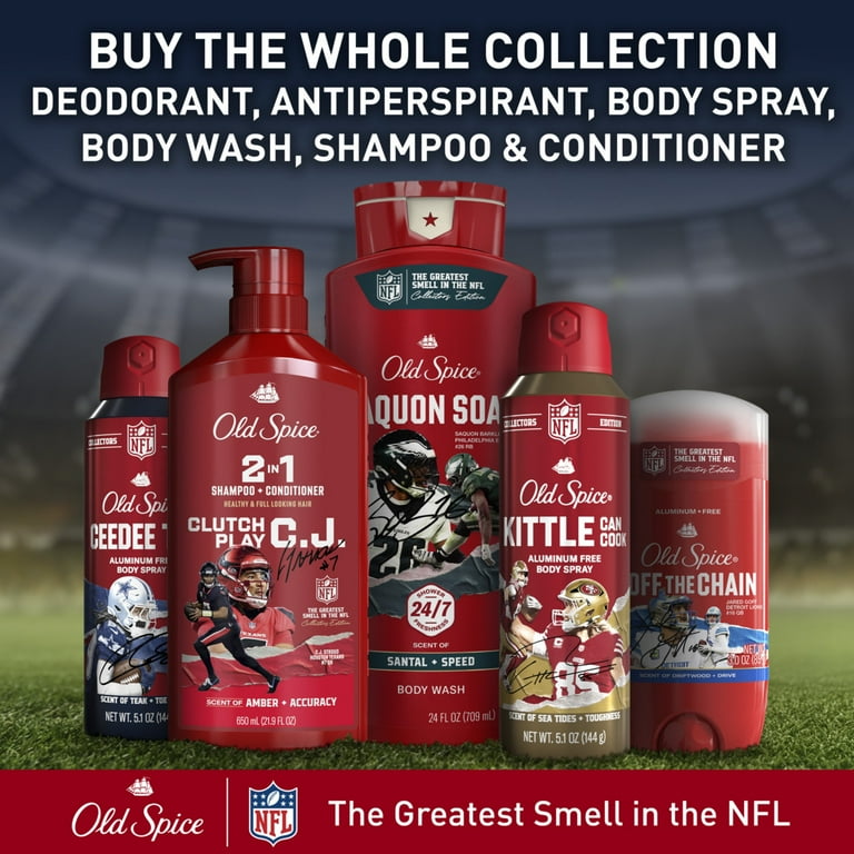 Old Spice Men's Aluminum Free Deodorant Body Spray, NFL Collection