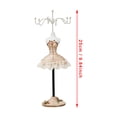 thumbnail image 3 of Deeceymbur Rotating Jewelry Display Stand Wooden Mannequin Necklace Earring Holder Showcase Decorative Organizer for Store Counter Home Vanity Resin Bust Prop, 3 of 4