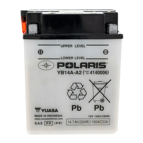 Polaris OEM ATV/Snowmobile 195 Cold Crank Amps Battery, 4140006